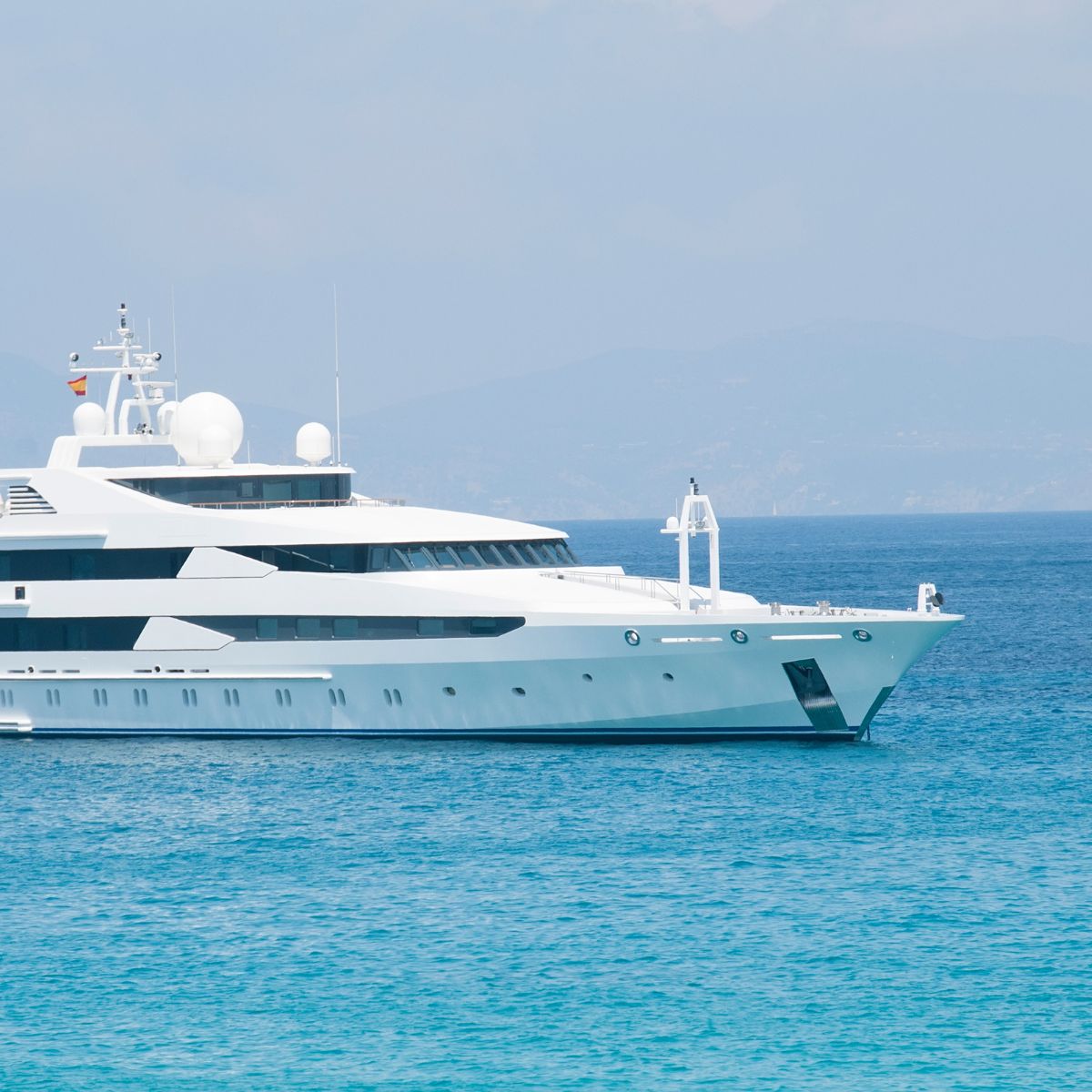 Yacht A camera set up on a tripod in a banquet hall